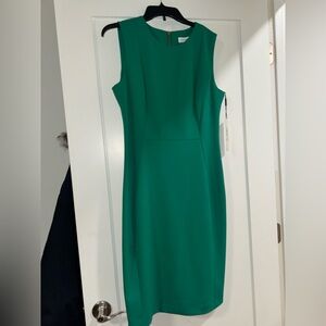 Calvin Klein Green Sleeveless Midi Dress